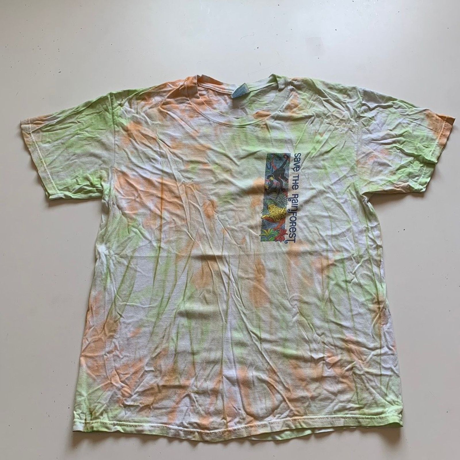 Vintage Vintage 90s Save The Rainforest Wildlife Art T Shirt Large Size US XL / EU 56 / 4 - 3 Thumbnail