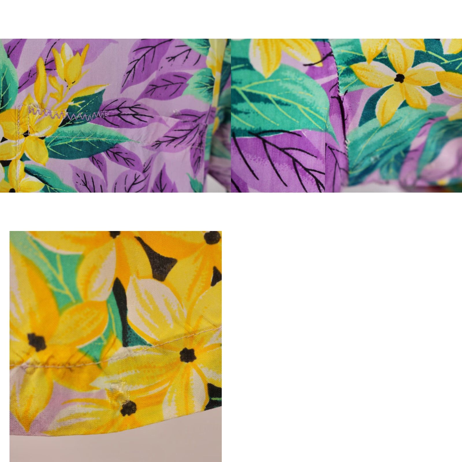 Vintage VINTAGE Men's Pali Hawaiian Shirt 50s Purple & Yellow Floral Rayon Sz M 1950s Japan Mens Size US M / EU 48-50 / 2 - 8 Thumbnail