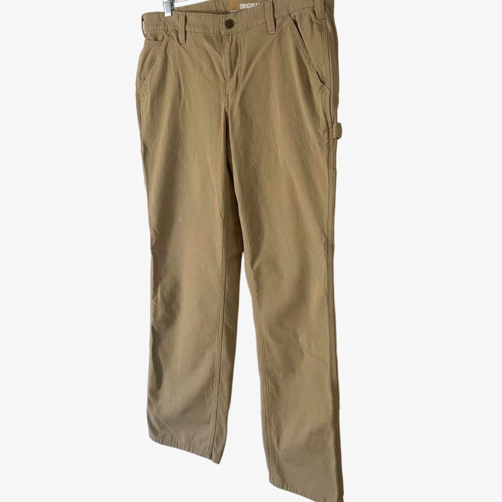 Carhartt VINTAGE Carhartt Women's Work Pants Casual Straight Leg Carpenter Cotton Blend Tan Size 14 Size 36" / US 14 / IT 50 - 2 Thumbnail