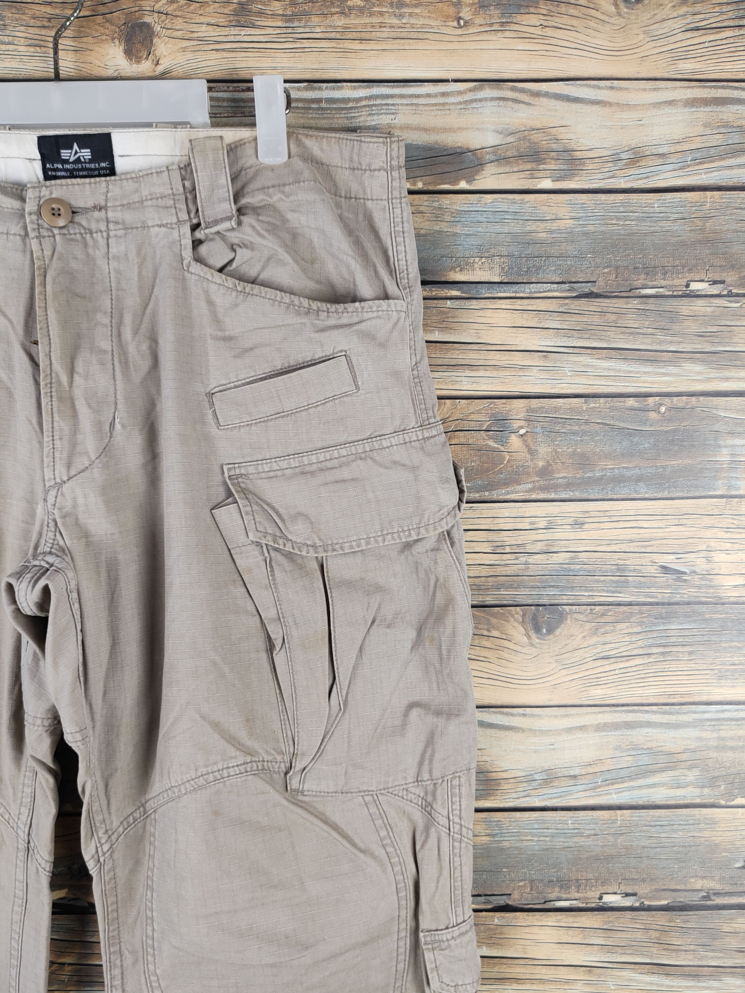 Alpha Industries DL Alpha Industries Beige Multipocket Cargo Pants #2370 Size US 36 / EU 52 - 5 Thumbnail