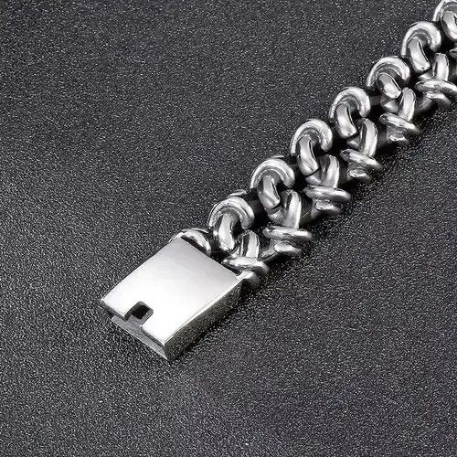 Japanese Brand Wide Cuban Chain Bracelets Size ONE SIZE - 4 Thumbnail