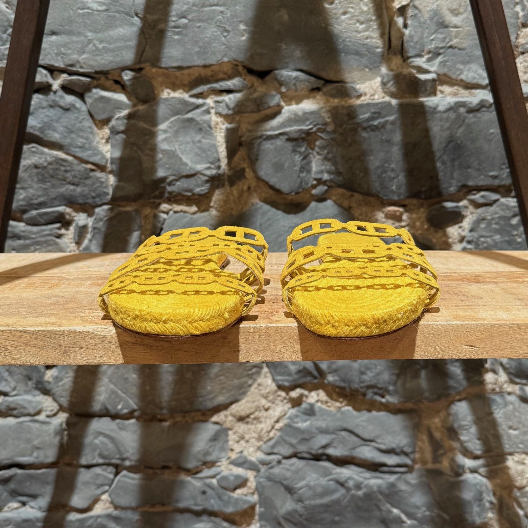Hermes Hermès Yellow Ancone Thalassa Chaine d'Ancre Sandals Size US 9 / IT 39 - 2 Thumbnail