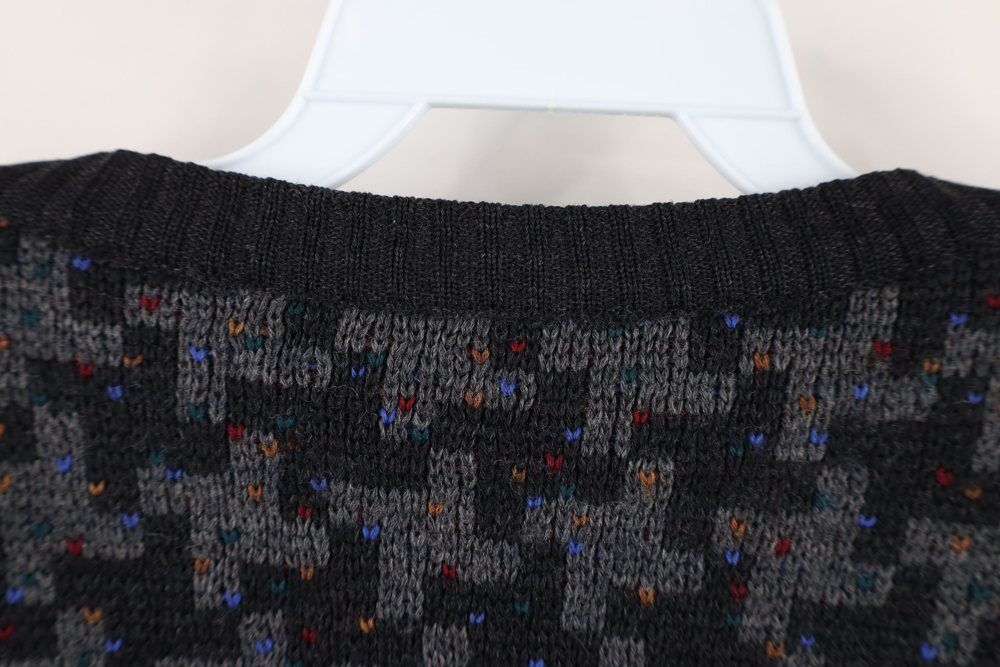 Vintage Vintage 90s Streetwear Fleck Houndstooth Wool Knit Sweater Size US XL / EU 56 / 4 - 8 Thumbnail