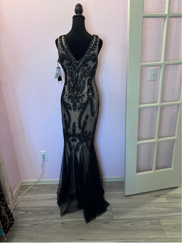 Betsey Johnson Women's Betsy & Adam Black & Beige Dress Size 10 Size L / US 10 / IT 46 - 4 Thumbnail