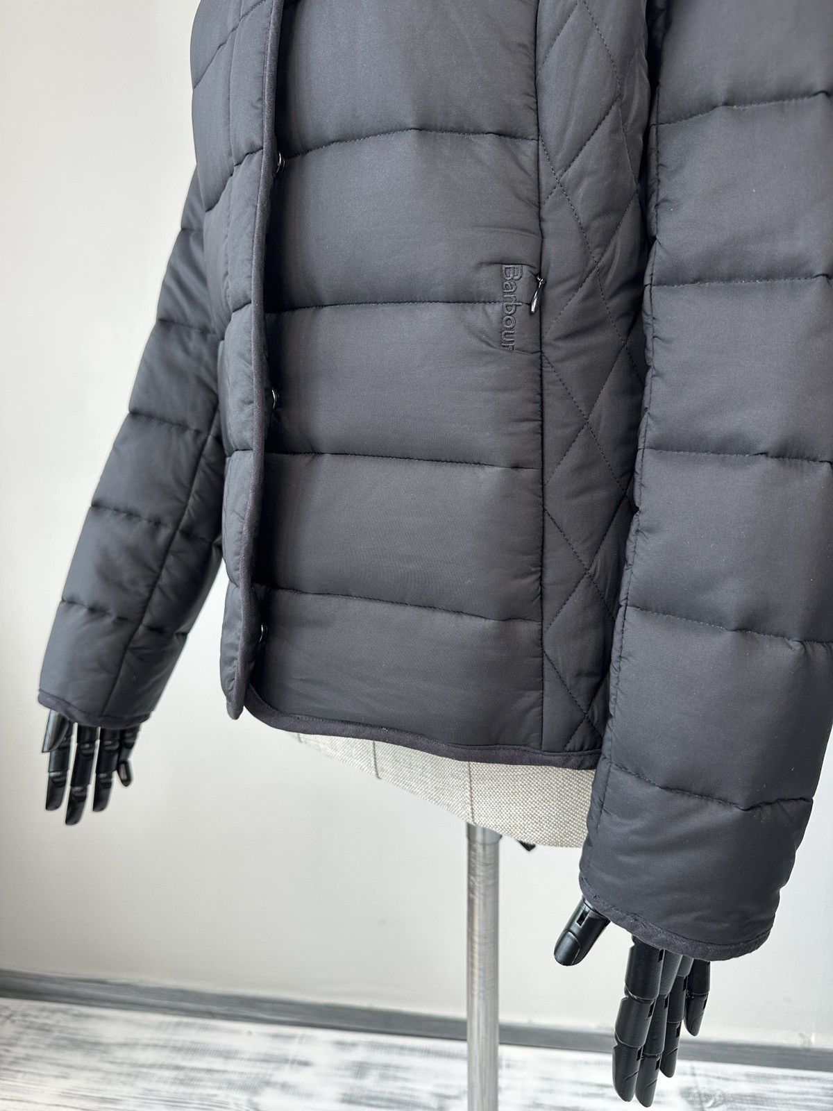Barbour BARBOUR Straition Quilted Black Women’s Jacket Winter Tartan Size L / US 10 / IT 46 - 6 Thumbnail