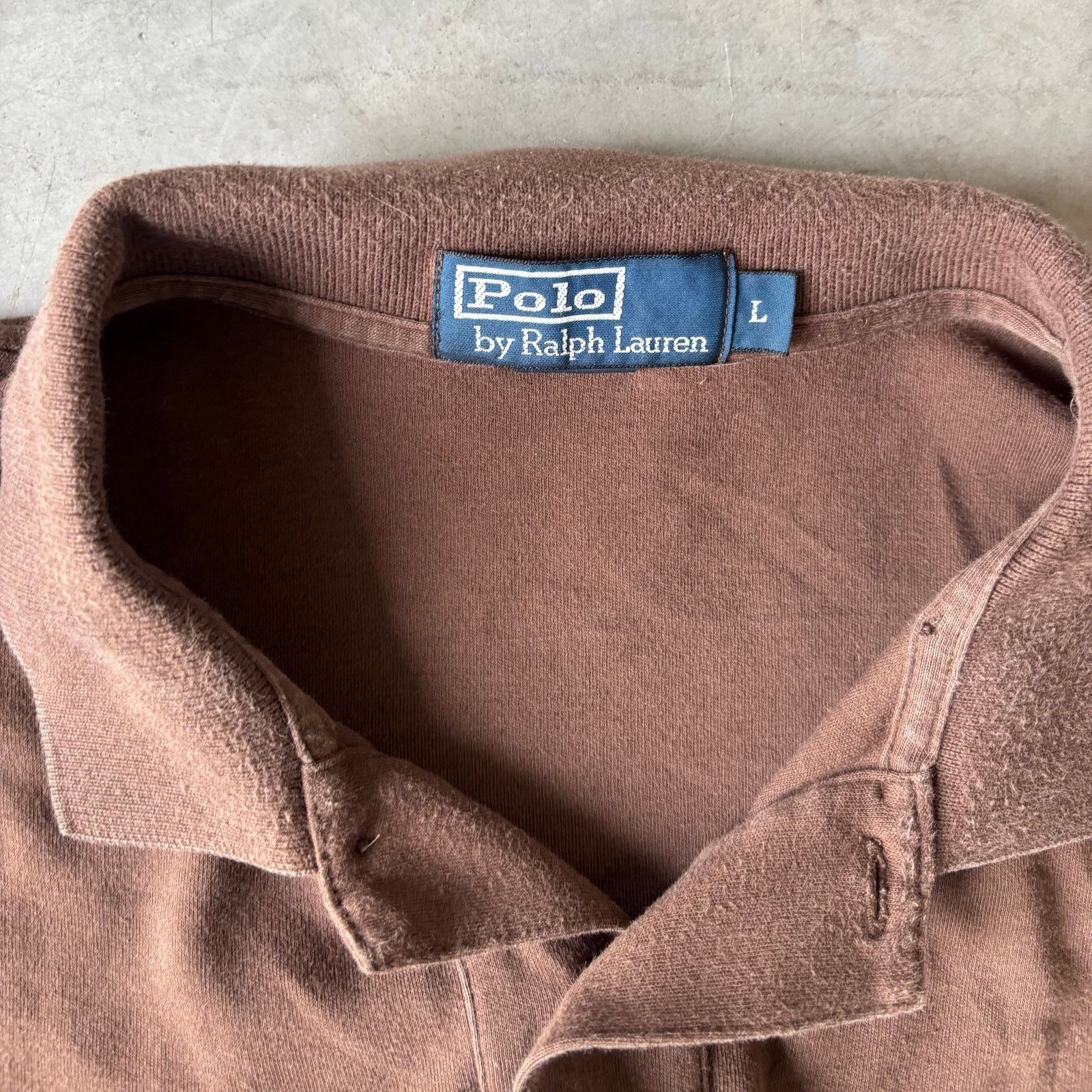 Polo Ralph Lauren Vintage Brown Earthtone Polo Ralph Lauren Polo T-shirt Size US L / EU 52-54 / 3 - 3 Thumbnail