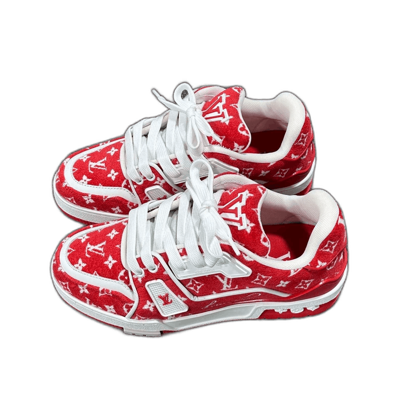 Louis Vuitton Red Velvet Louis Vuitton Trainers Size US 6 / IT 36 - 1 Thumbnail