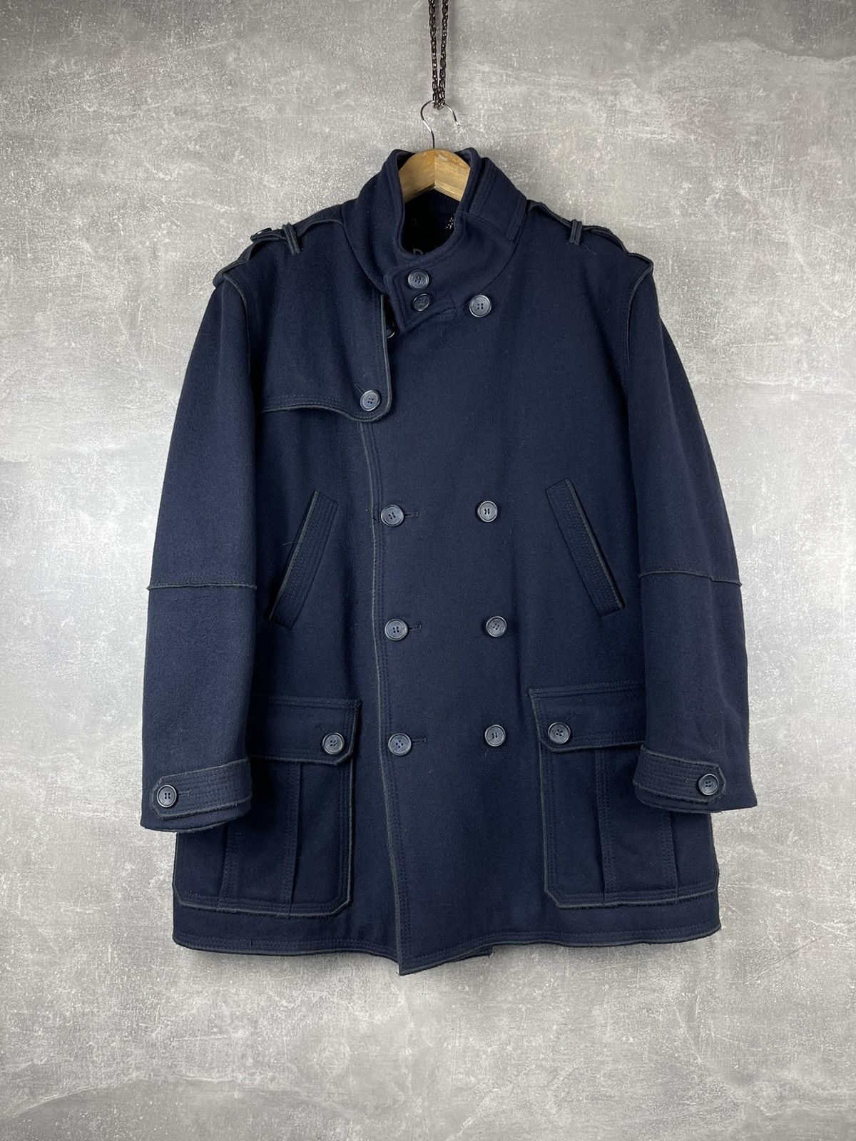 Dolce & Gabbana Dolce &Gabbana Vintage Military Wool Double Breasted Peacoat Size US L / EU 52-54 / 3 - 1 Thumbnail
