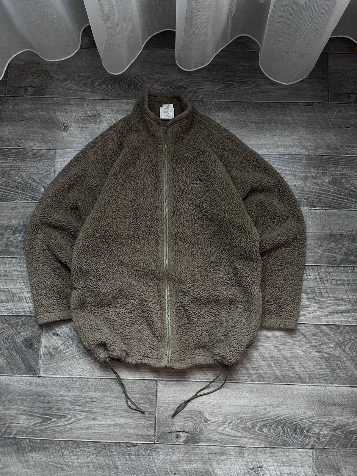 Adidas Vintage Adidas Teddy Fleece Sherpa Long Zip Pullover Jacket Size US S / EU 44-46 / 1 - 1 Thumbnail