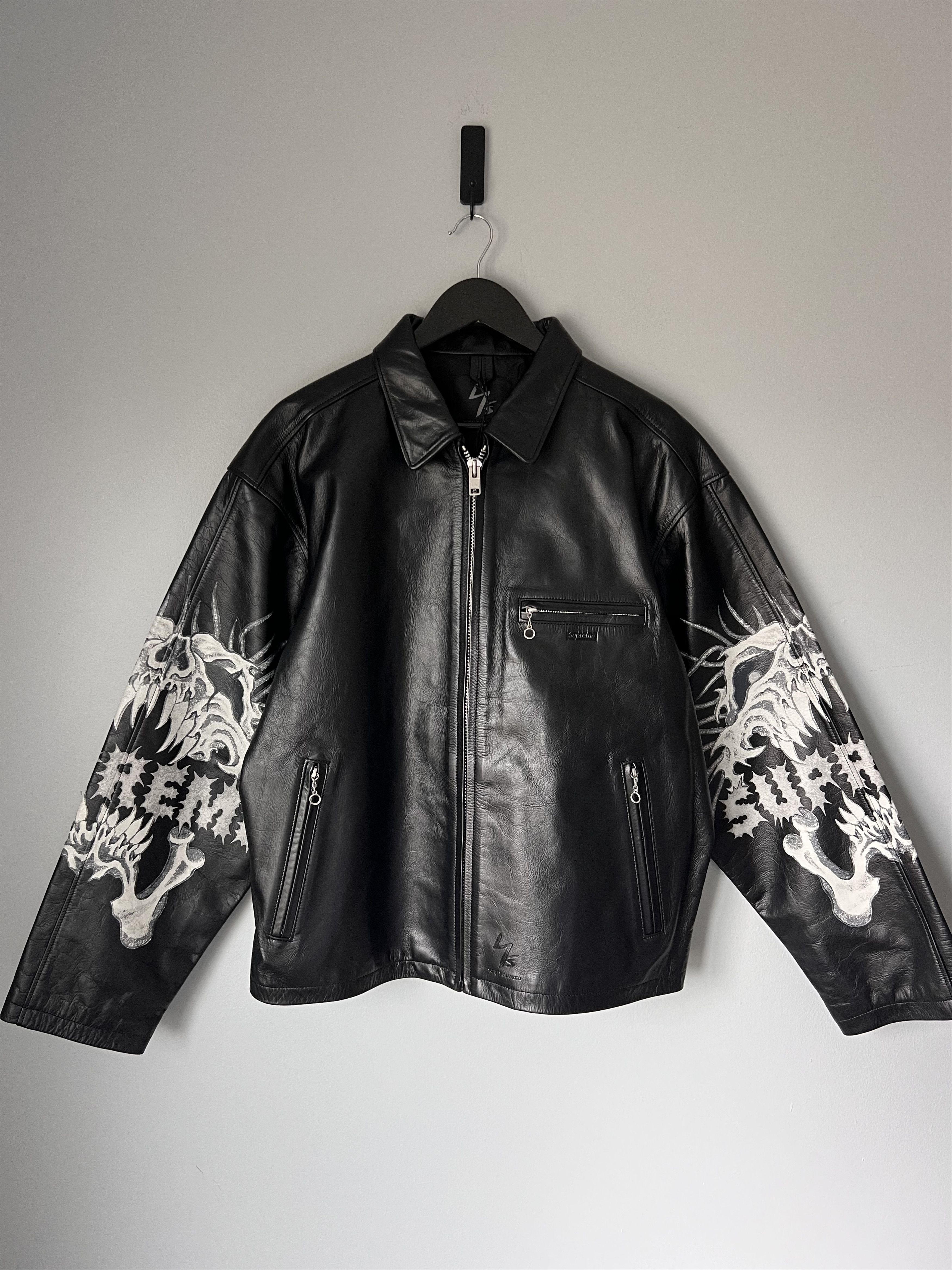 Supreme × Yohji Yamamoto Supreme Y's by Yohji Yamamoto Leather Jacket in Black Size US L / EU 52-54 / 3 - 6 Thumbnail