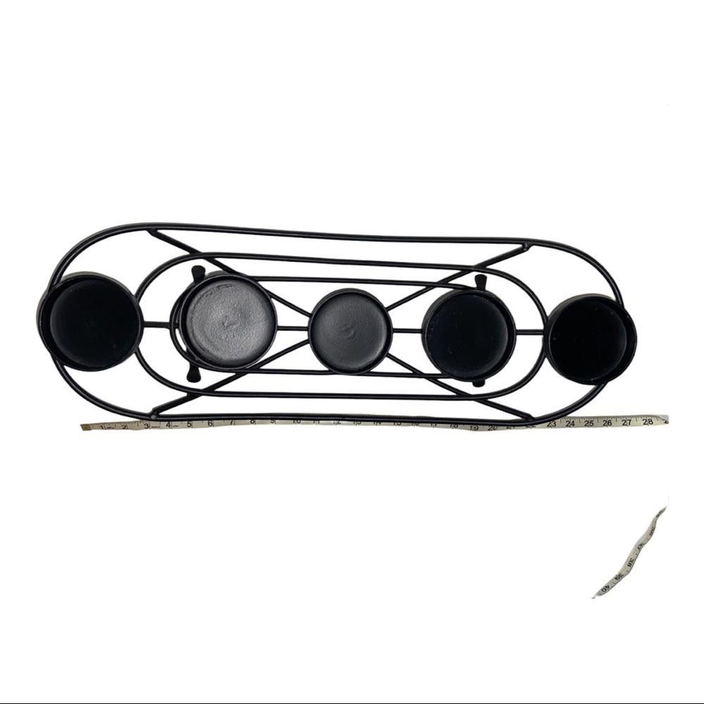 Designer Black Iron 6 Candle Holder Size ONE SIZE - 4 Thumbnail