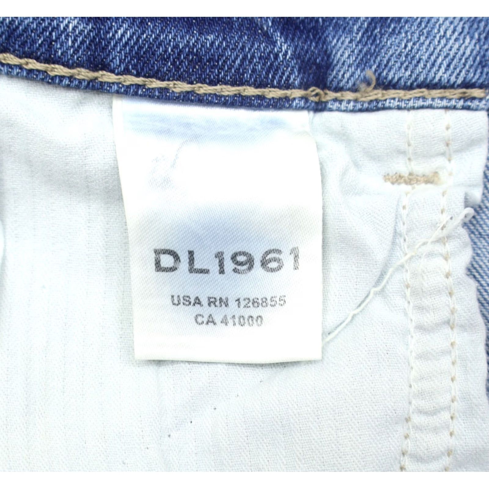 DL1961 DL1961 Women's Patti Straight High Rise Distressed Blue Jeans Sz 31 NEW Size 24" / US 00 / IT 34 - 6 Thumbnail