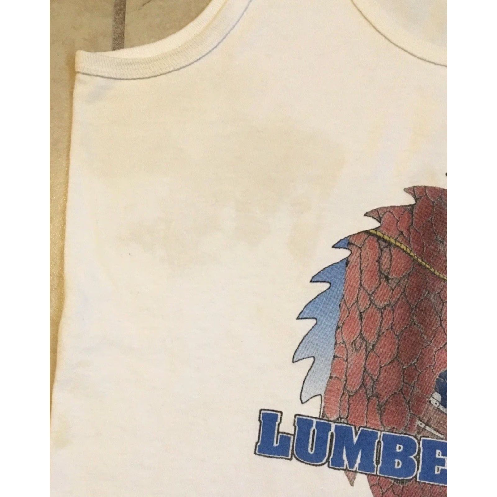 Lumberjack VINTAGE 90s Lumberjack Day Faded Distress Tank Top XS White Harley Davidson Graphic Tee Punk Grunge Biker 80s 70s USA Mens XS Tank Top Size US XS / EU 42 / 0 - 7 Thumbnail
