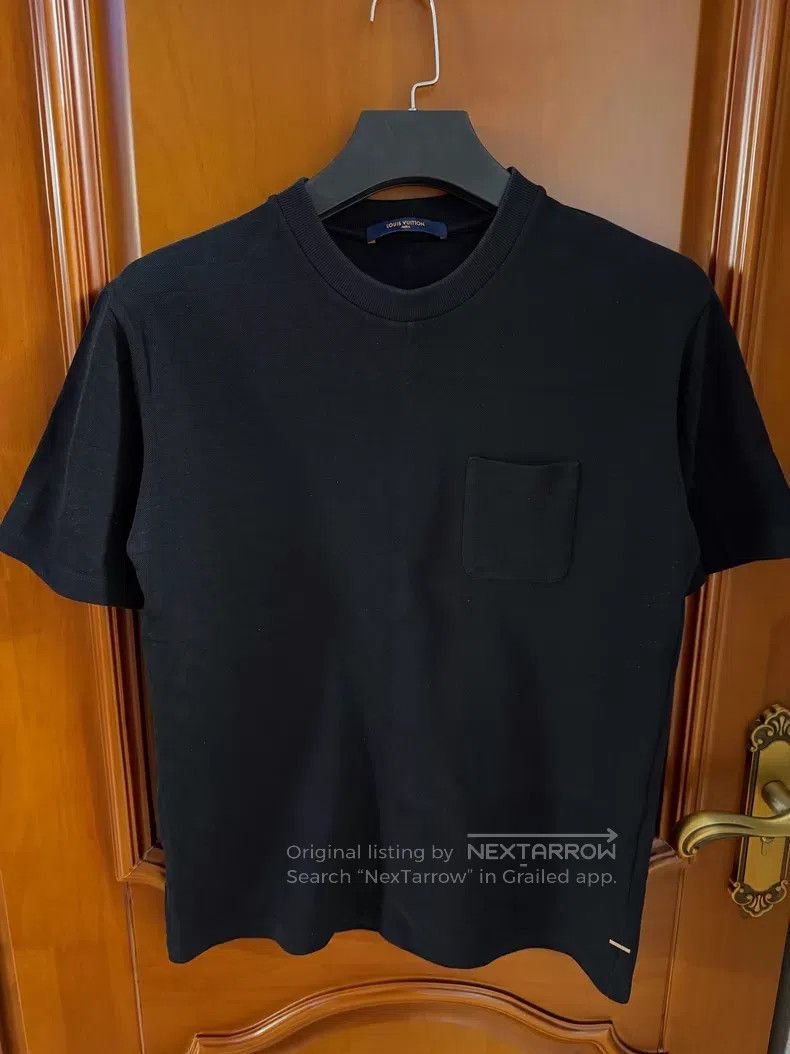 Louis Vuitton Louis Vuitton Black Crew Neck Checker Short Sleeve Size US L / EU 52-54 / 3 - 1 Thumbnail