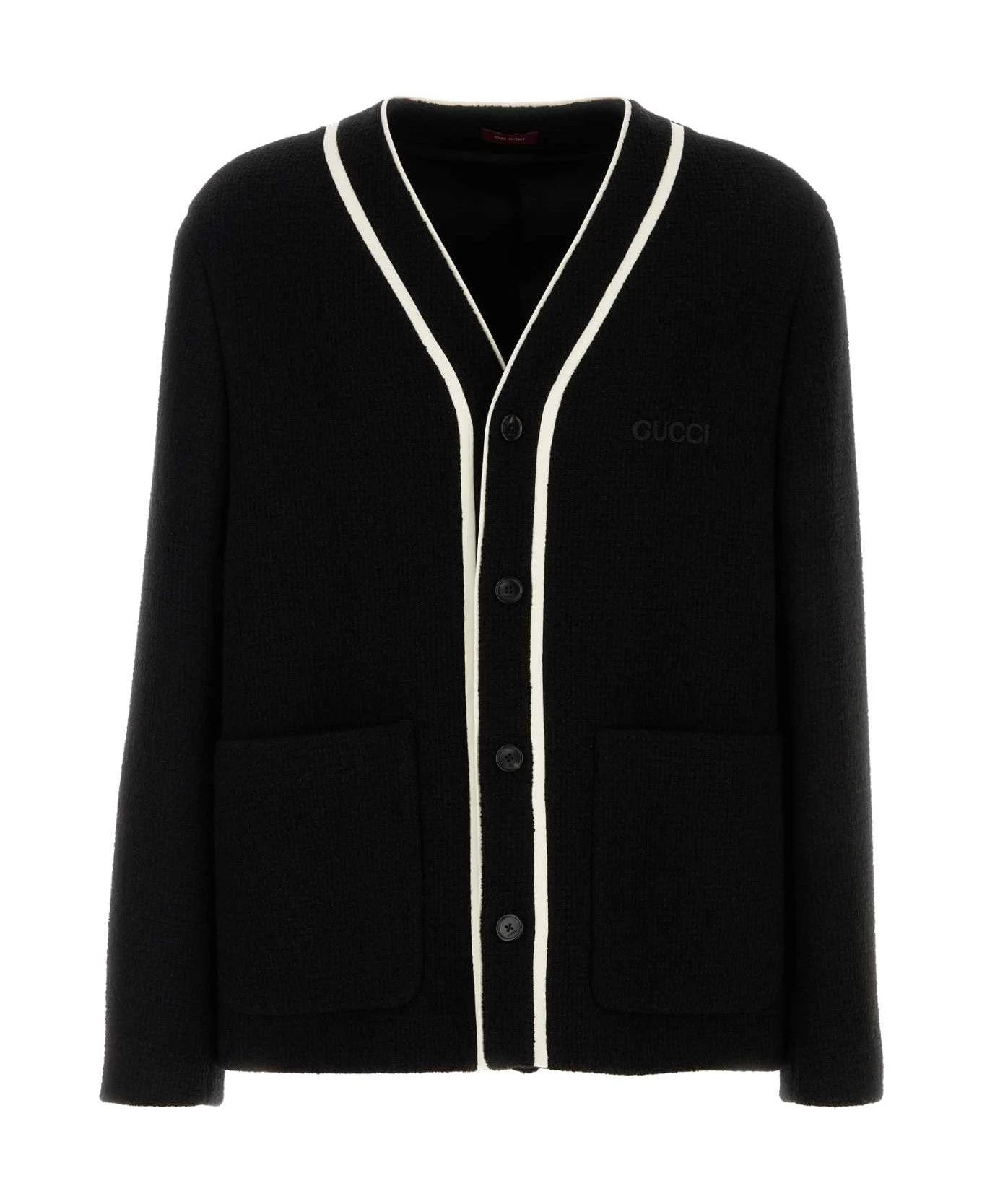Gucci o1loc1c1125 810723 Fo Jacket Wool Boucle w/ Horn in Black Size US L / EU 52-54 / 3 - 1 Thumbnail