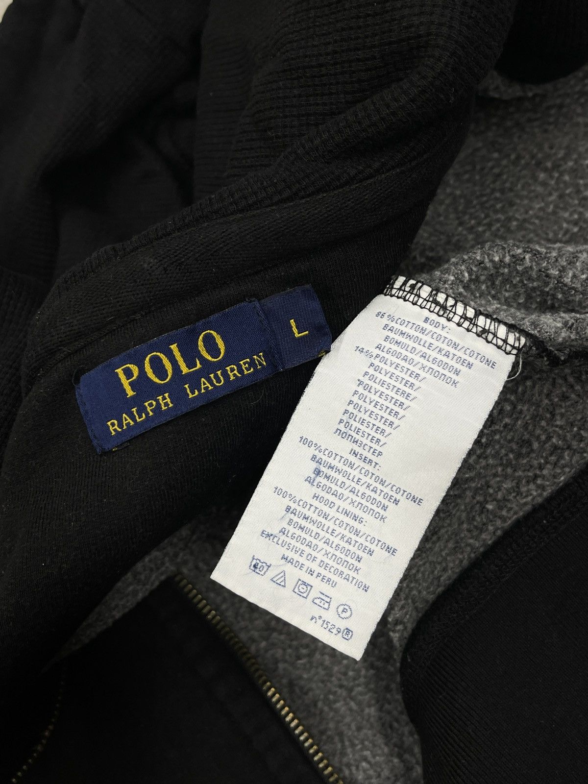 Polo Ralph Lauren Mens Polo Ralph Lauren Black Zip Hoodie Y2K Rugby Size L Size US L / EU 52-54 / 3 - 8 Thumbnail
