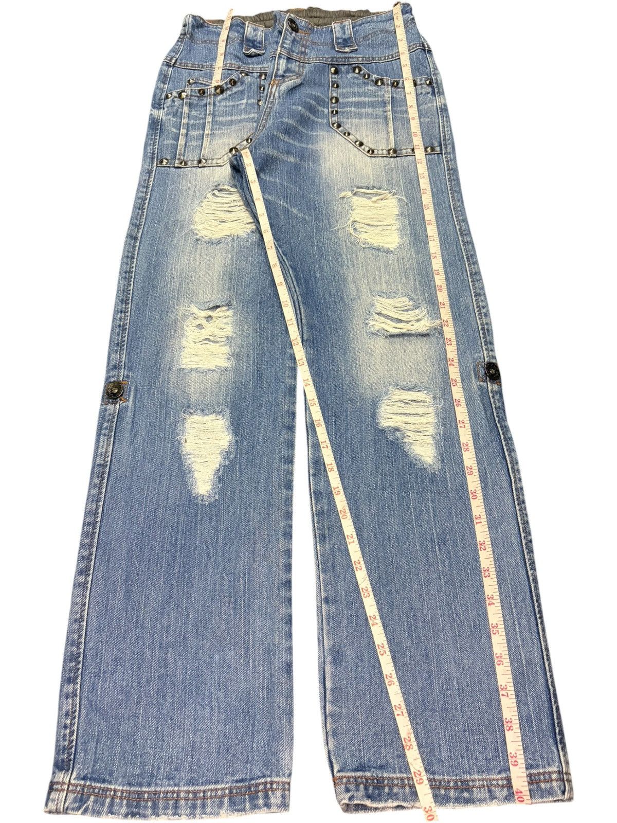 Affliction Vintage Japanese Algonquins Punk Distressed Jeans Size 26" / US 2 / IT 38 - 7 Thumbnail