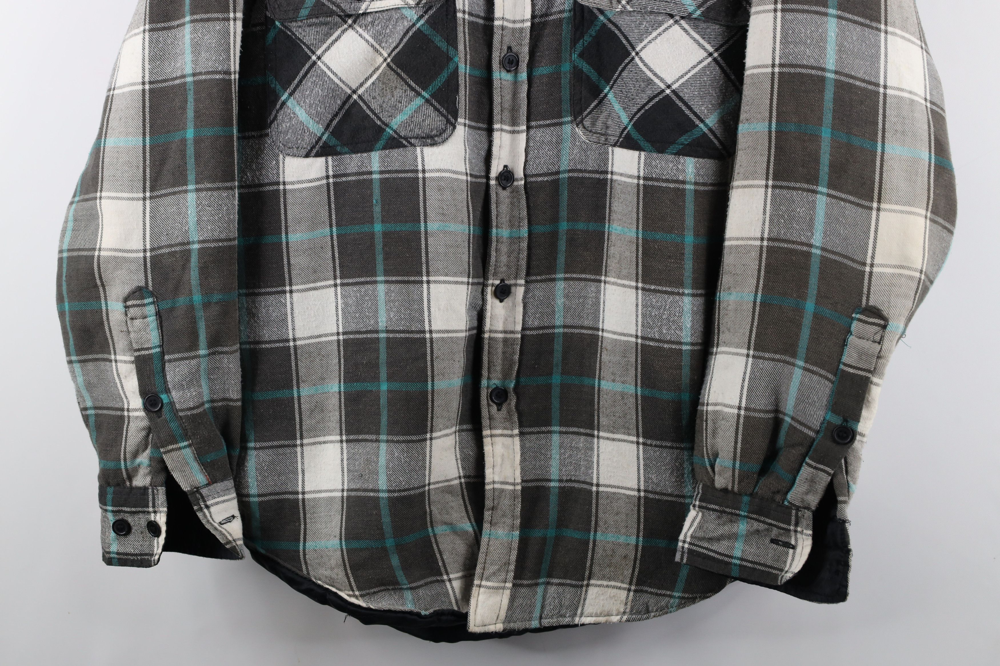 Vintage Vintage 90s Streetwear Quilted Flannel Button Shirt Jacket Size US M / EU 48-50 / 2 - 3 Thumbnail