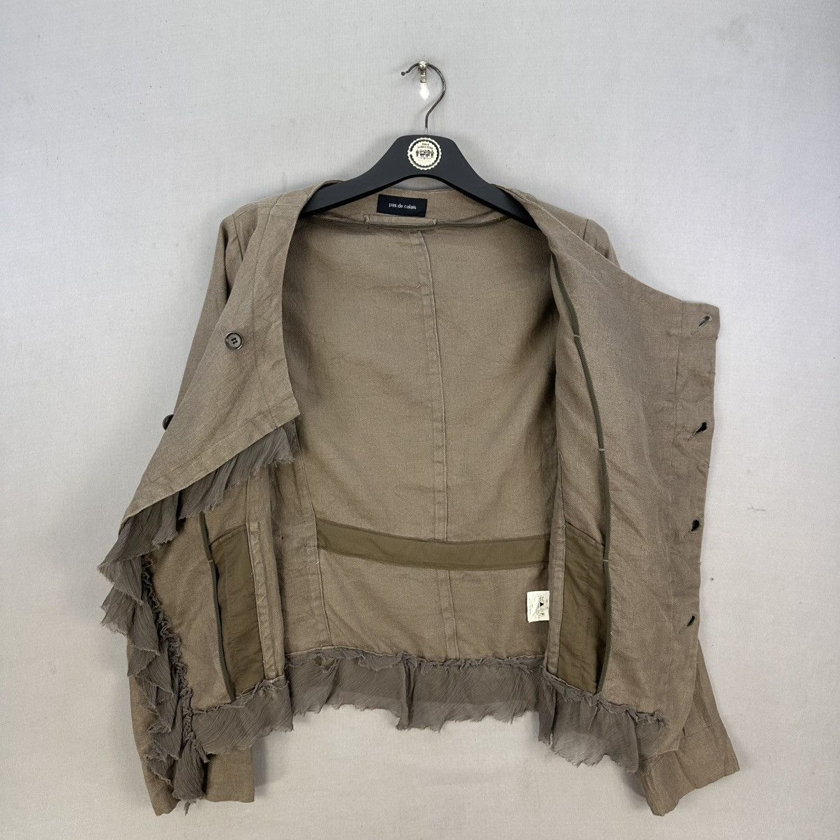 Pas de Calais Pas de Calais 100% Linen Asymmetric Japanese Designer Size S / US 4 / IT 40 - 7 Thumbnail