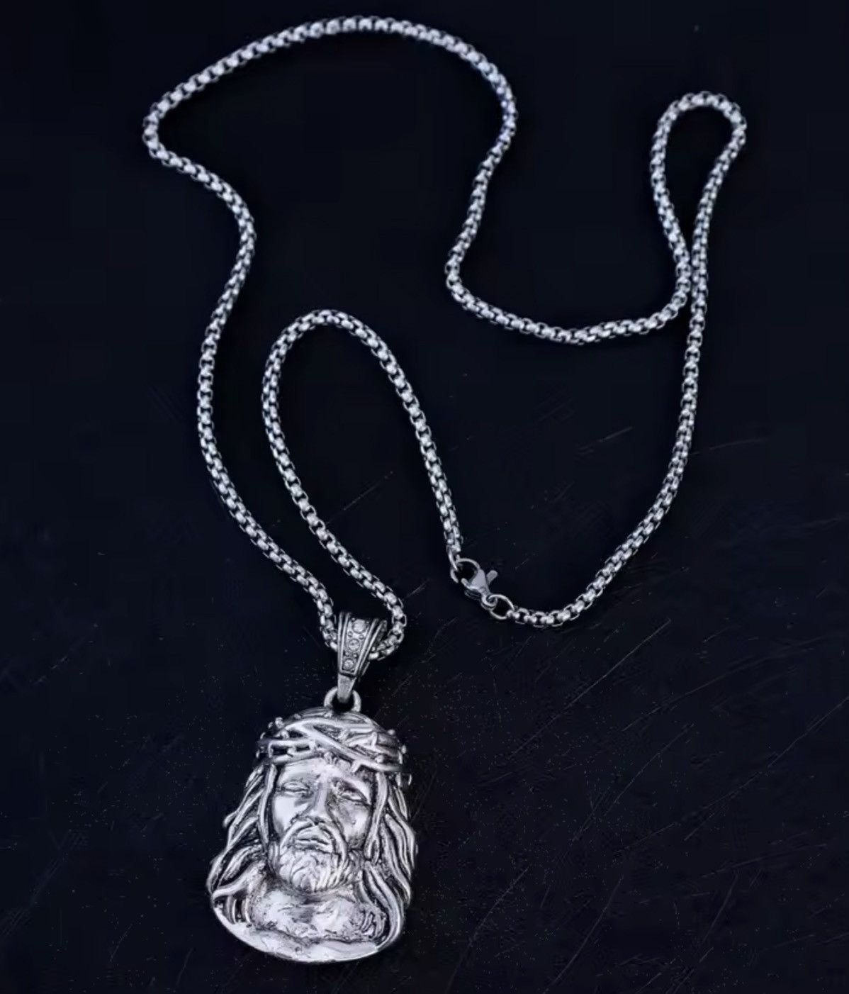 Jewelry Chain Rope Chain 20in 2mm And Jesus Piece Set Size ONE SIZE - 3 Thumbnail