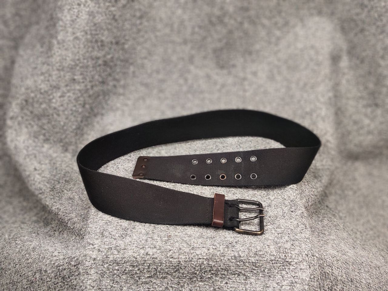 Diesel Vintage Diesel Chunky Canvas black belt with logo Y2k Style Size ONE SIZE - 6 Thumbnail