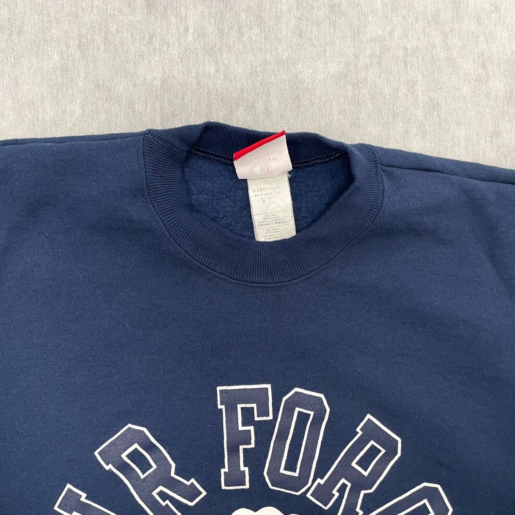 Champion VINTAGE Champion Air Force Sweater Pullover Long Sleeve Fleece Blue XL Mens Military Military Logo Retro Size US XL / EU 56 / 4 - 3 Thumbnail
