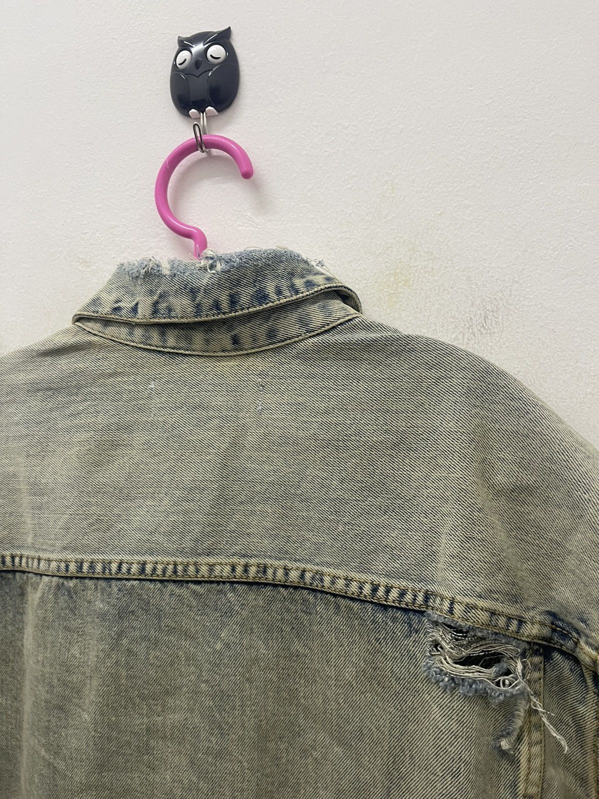 Coachella Rare COACHELLA X H&M Distressed Denim Jacket Size US L / EU 52-54 / 3 - 12 Thumbnail