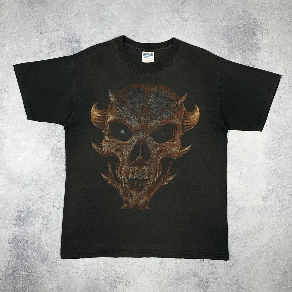 Vintage Vintage Demon Skulls sunfaded rare tee 90’s Size US L / EU 52-54 / 3 - 2 Thumbnail