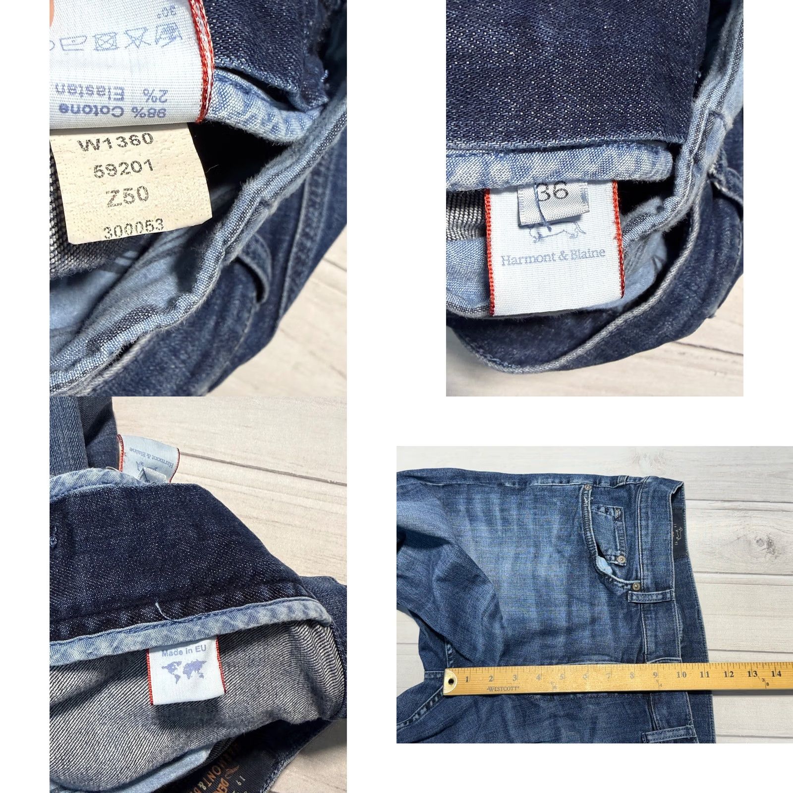 Harmont & Blaine Harmont & Blaine Jeans Mens 36 Blue Straight Leg Denim W1360 IE Made in EU Jeans Mens 36 Blue Straight Denim W1360 Size US 36 / EU 52 - 8 Thumbnail