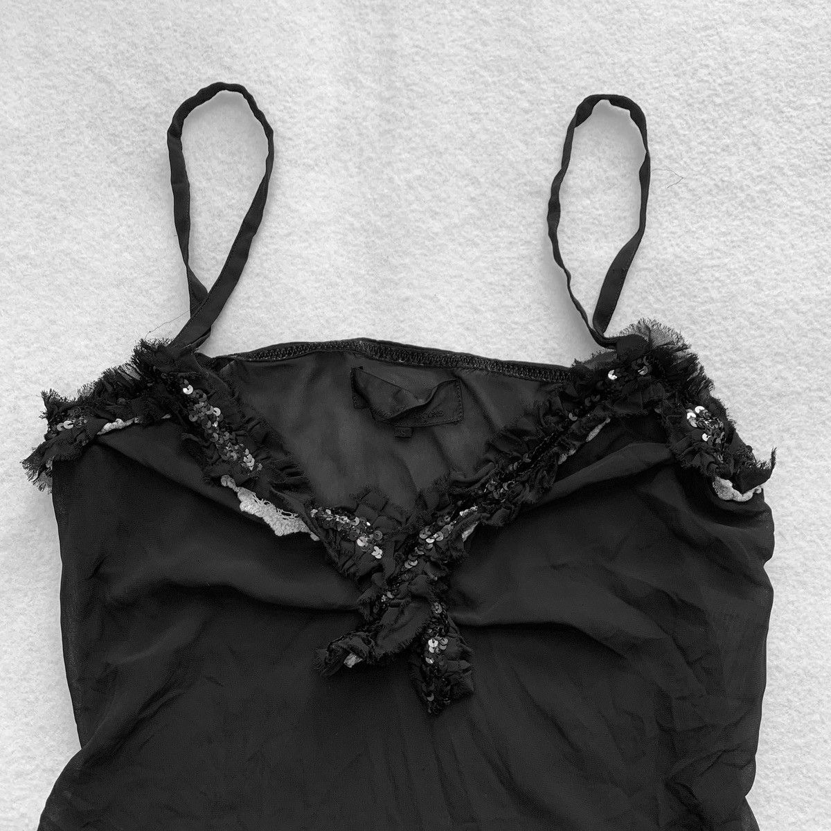 Comme des Garcons Tricot Comme des Garçons AD2007 Sequin Ruffled Mesh Top Size S / US 4 / IT 40 - 2 Thumbnail