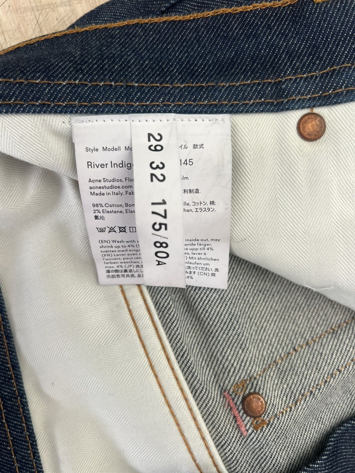 Acne Studios Acne Studios - River Indigo Jeans (29/32) Size US 29 - 14 Thumbnail