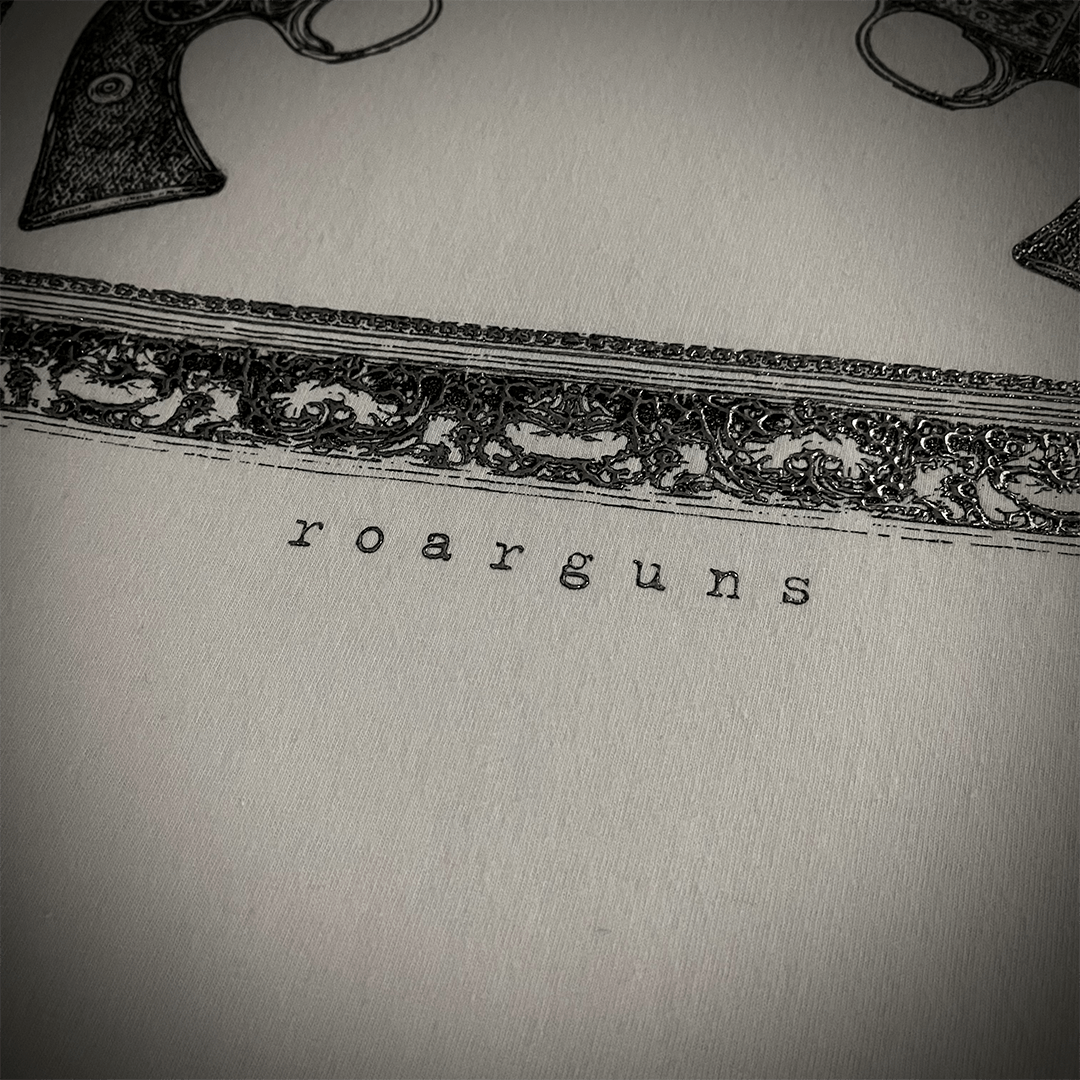 Japanese Brand Roar Guns Foil Print "Cross Gun" Swarovski Size US L / EU 52-54 / 3 - 4 Thumbnail