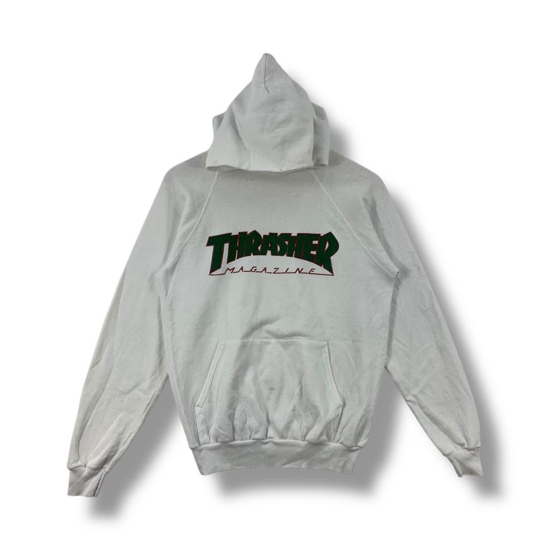 Hanes × Thrasher × Vintage Vintage 90s THRASHER MAGAZINE pullover hoodie hanes tag Size US M / EU 48-50 / 2 - 1 Thumbnail