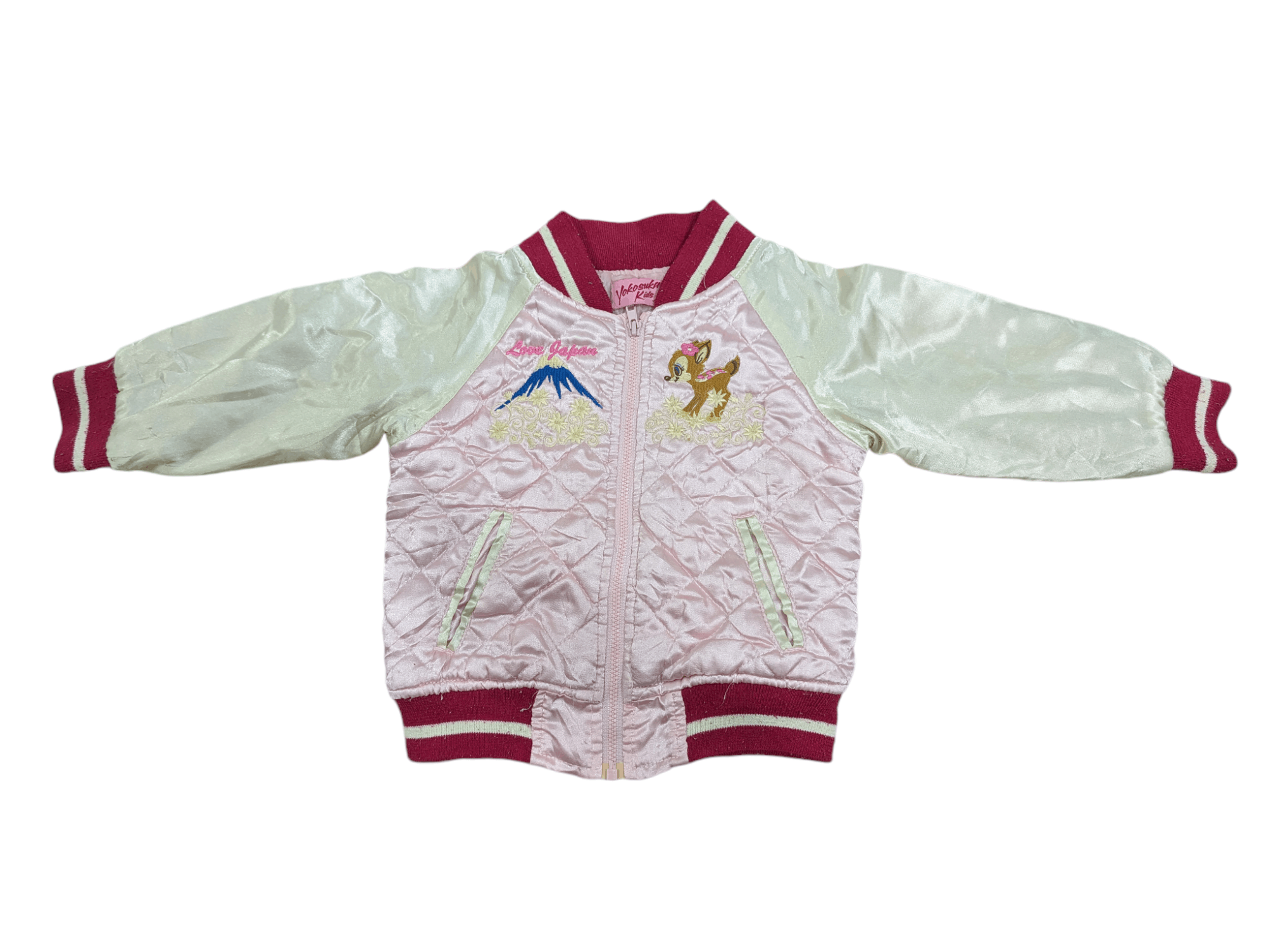 Disney × Japanese Brand DISNEY BAMBI EMBROIDERY SUKAJAN JACKET Size US XXS / EU 40 - 2 Thumbnail