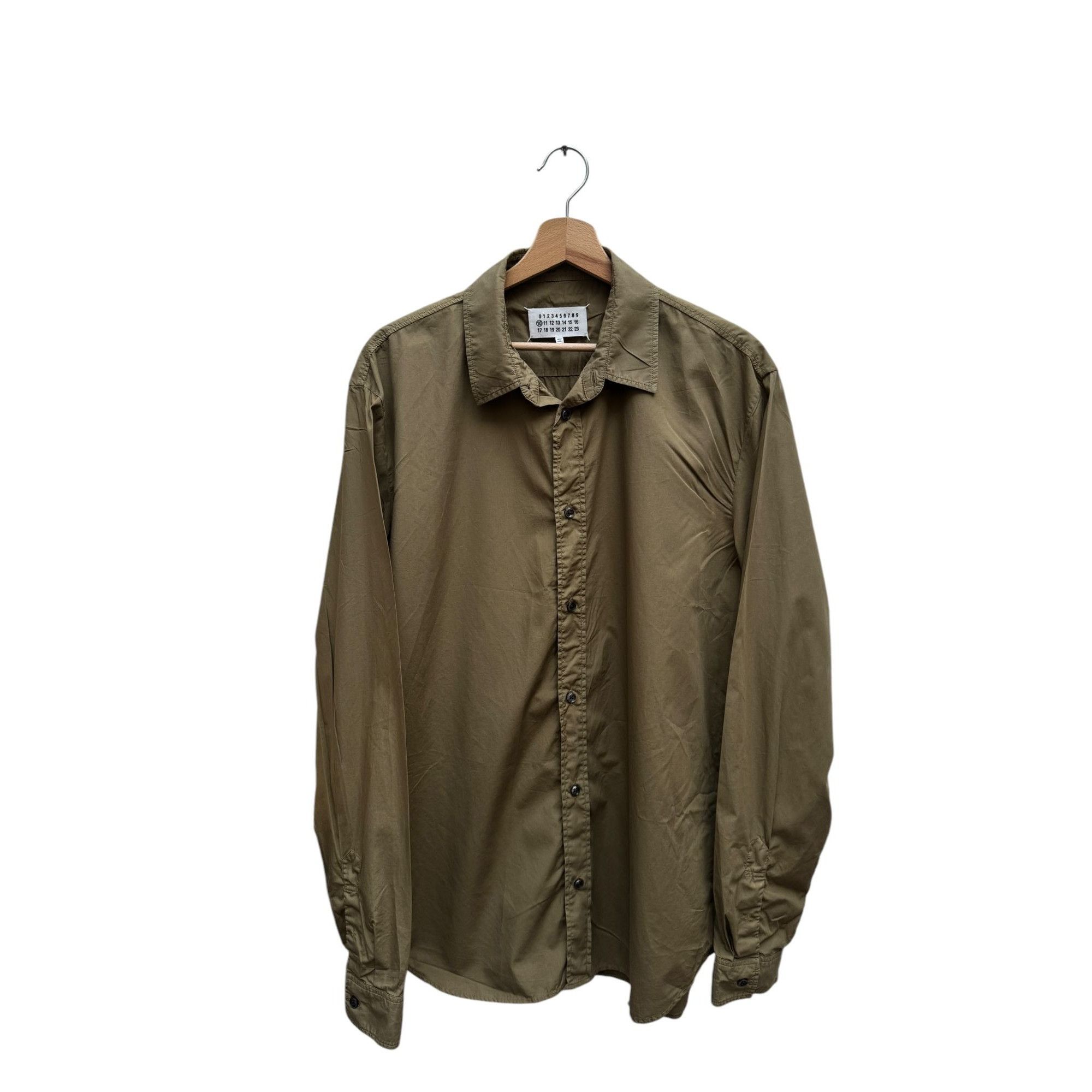 Maison Margiela Maison Margiela Kaki 4 Stitches Shirt Size 43 / L Size US L / EU 52-54 / 3 - 1 Thumbnail