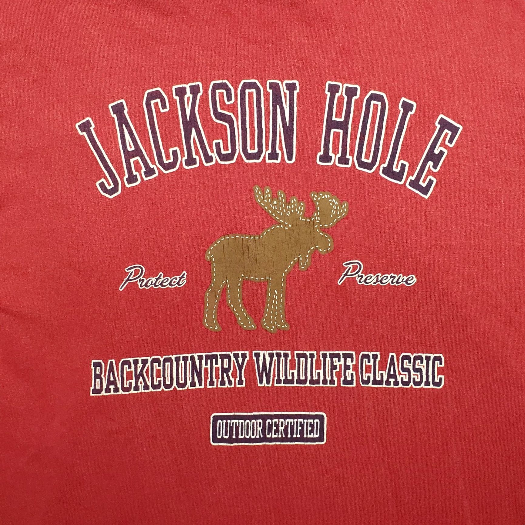 Vintage Jackson Hole Wyoming Shirt Mens XL Red Tourist Moose Back Country Classic Casual Shirt Size US XL / EU 56 / 4 - 2 Thumbnail