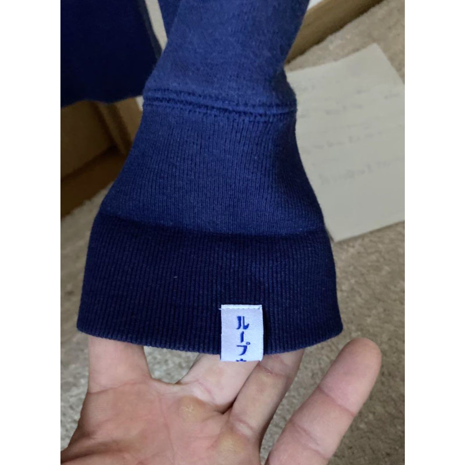 Vintage Loopwheeler x BEAMS Slim Sweat Hoodie Navy Cotton Size M Men Regular Zip Full Zip Navy Slim Sweatshirt 90s? Size US M / EU 48-50 / 2 - 5 Thumbnail