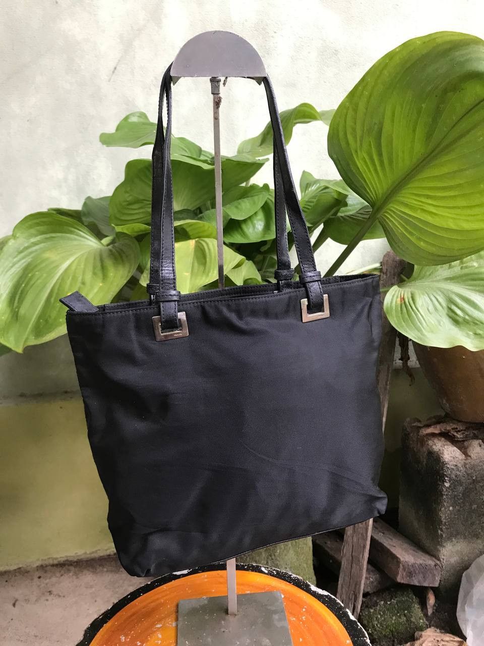 Prada × Vintage Prada Tote Bag Nylon Black Size ONE SIZE - 2 Thumbnail