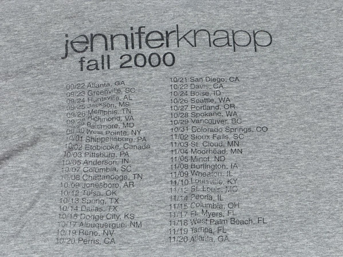 Vintage Vintage 00s Jennifer Knapp 2000 Tour T-Shirt Size US L / EU 52-54 / 3 - 11 Thumbnail