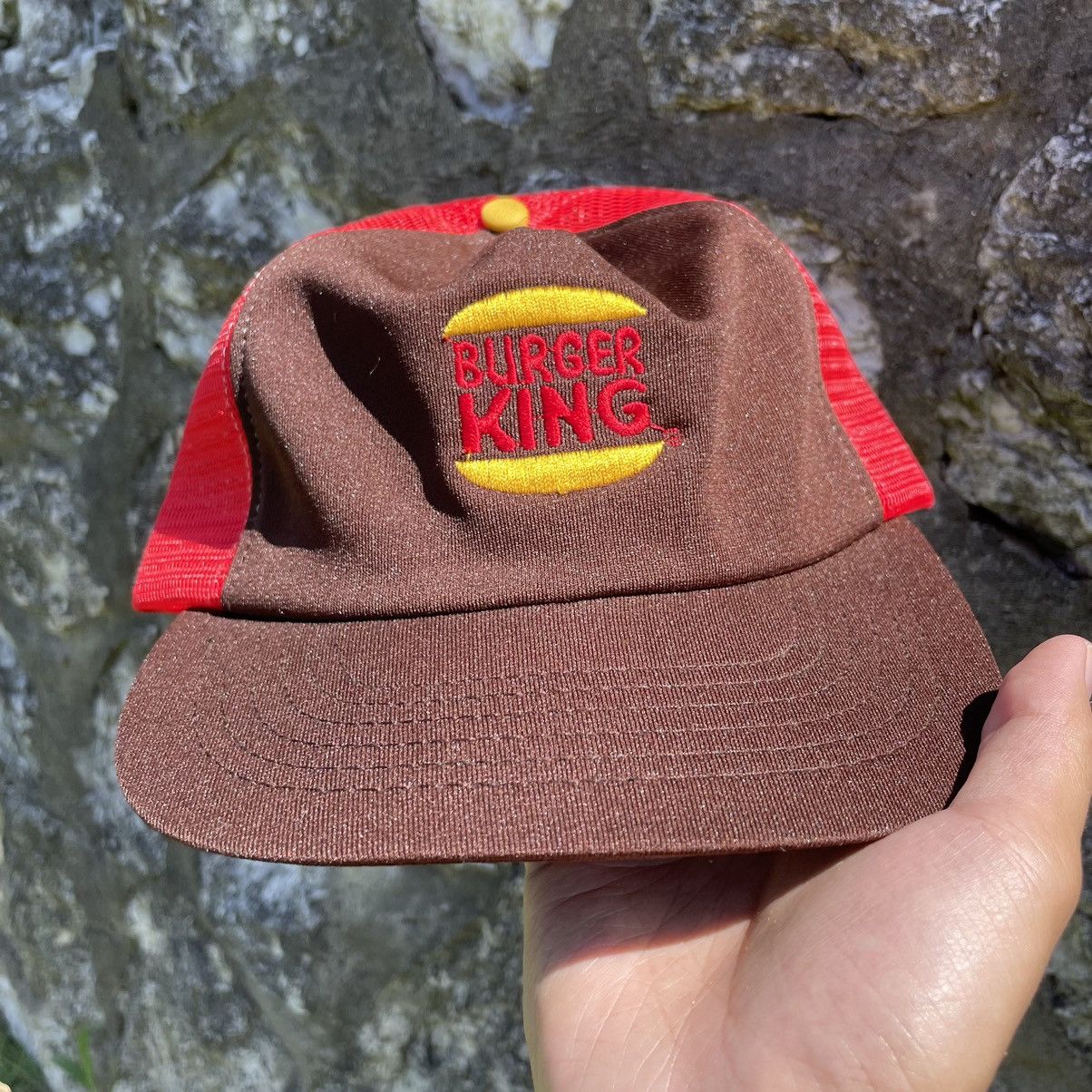 Other Vintage 80s Burger King Logo Trucker Hat Snapback Brown Red Size ONE SIZE - 4 Thumbnail