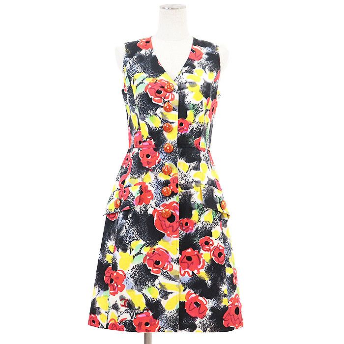Chanel Chanel BOUTIQUE Camellia Print Cotton Dress Cotton Dresses 97P P07856 DUTY FREE for USA