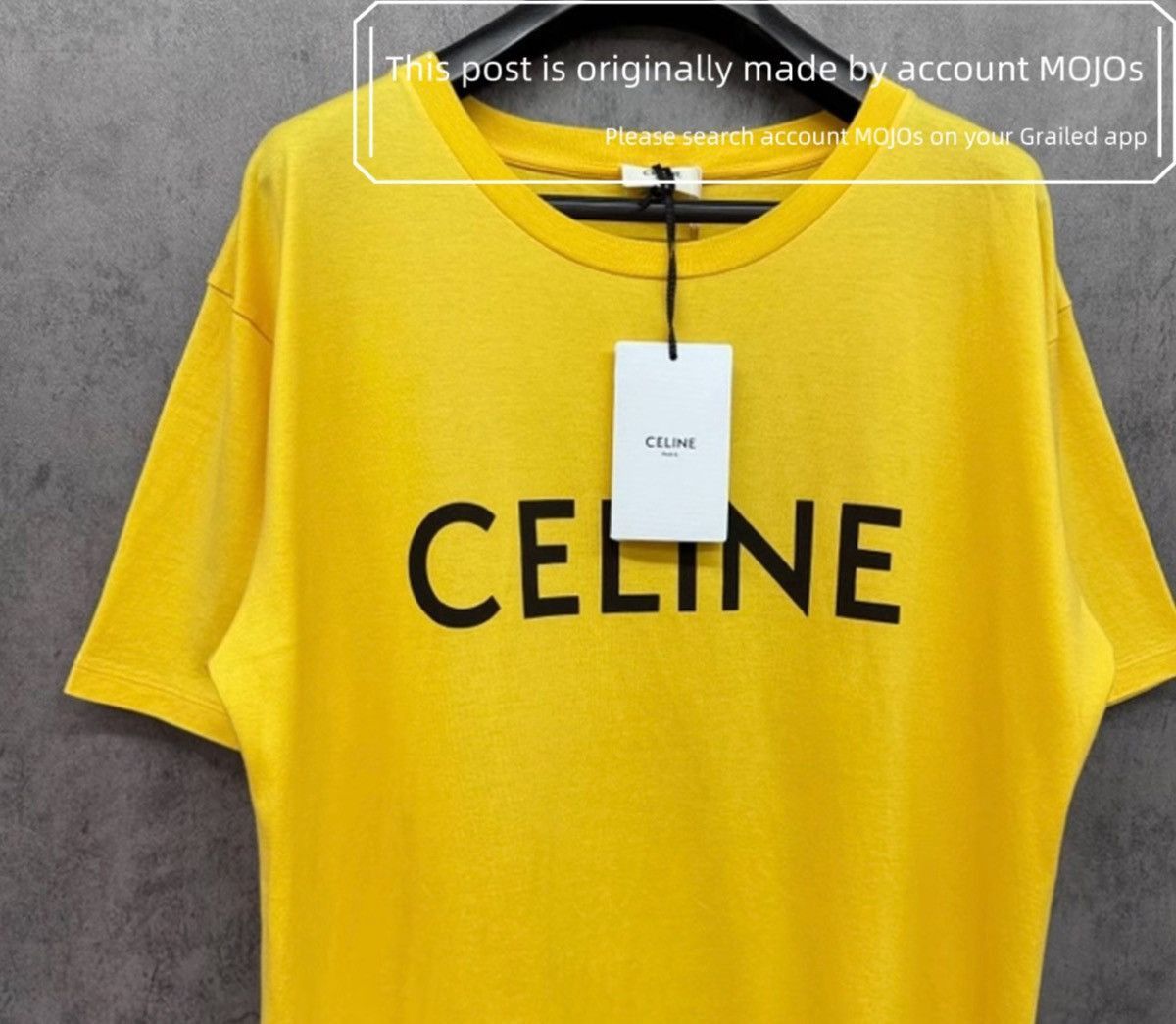 Celine Sz S Celine Logo Yellow Tee mojos08087 Size US S / EU 44-46 / 1 - 4 Thumbnail