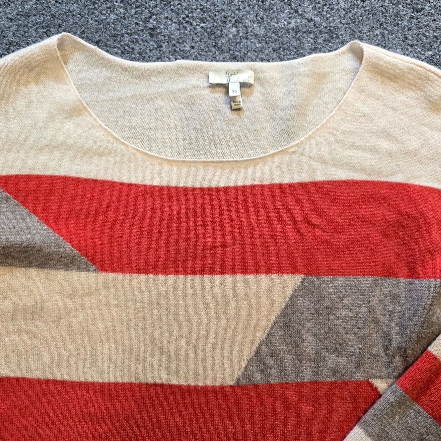 Joie Joie Sweater Womens Size XS Beige Orange Cashmere Long Sleeve Casual Pullover Knit Round Neck Womens Vintage No Size XS / US 0-2 / IT 36-38 - 2 Thumbnail