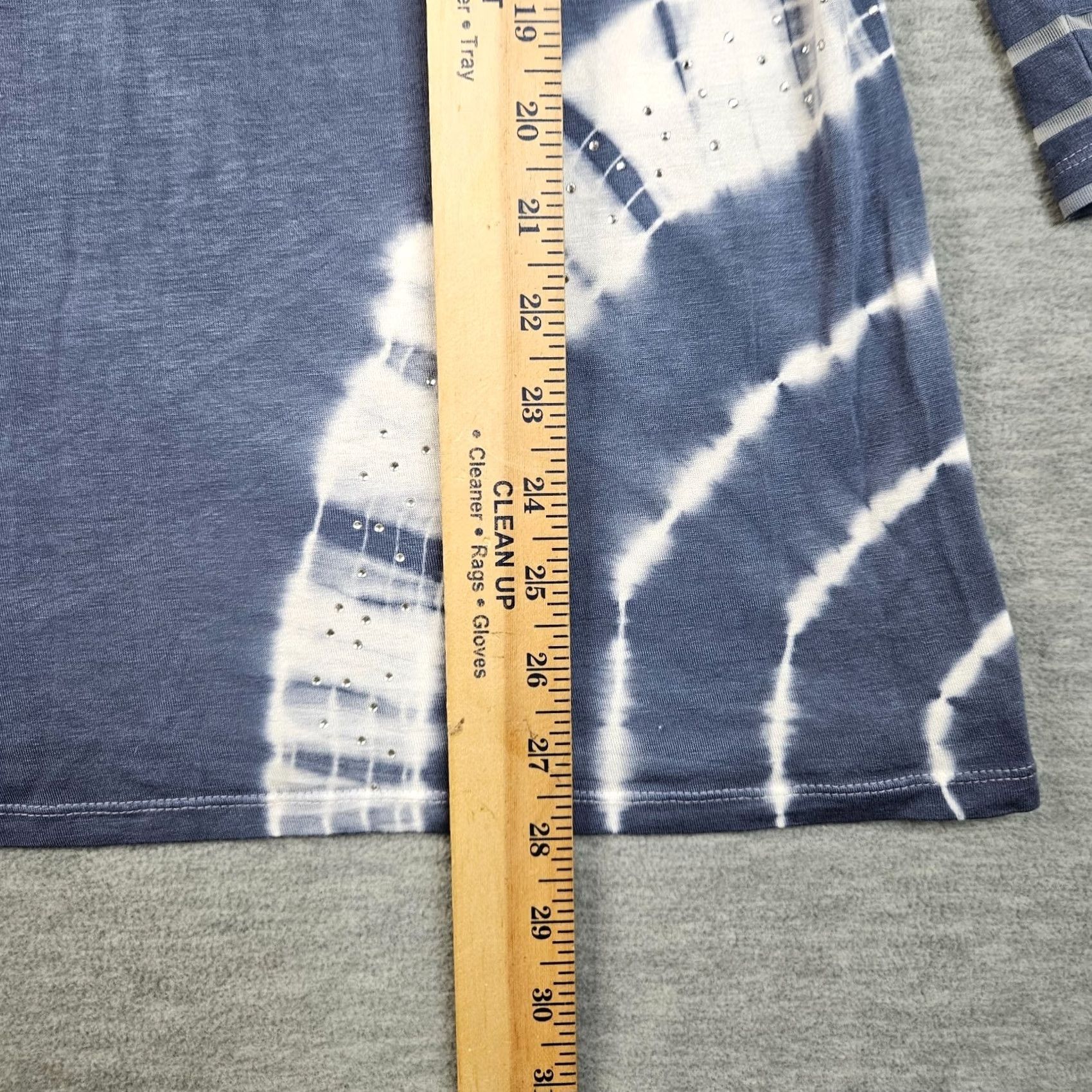 Vintage International Concepts Women's Stretch Knit Blue Tie Dye 3/4 Sleeve Top XL Size Shirt Casual Knit Top Womens Blue Tie Dye 3/4 Sleeve XL Size XL / US 12-14 / IT 48-50 - 4 Thumbnail