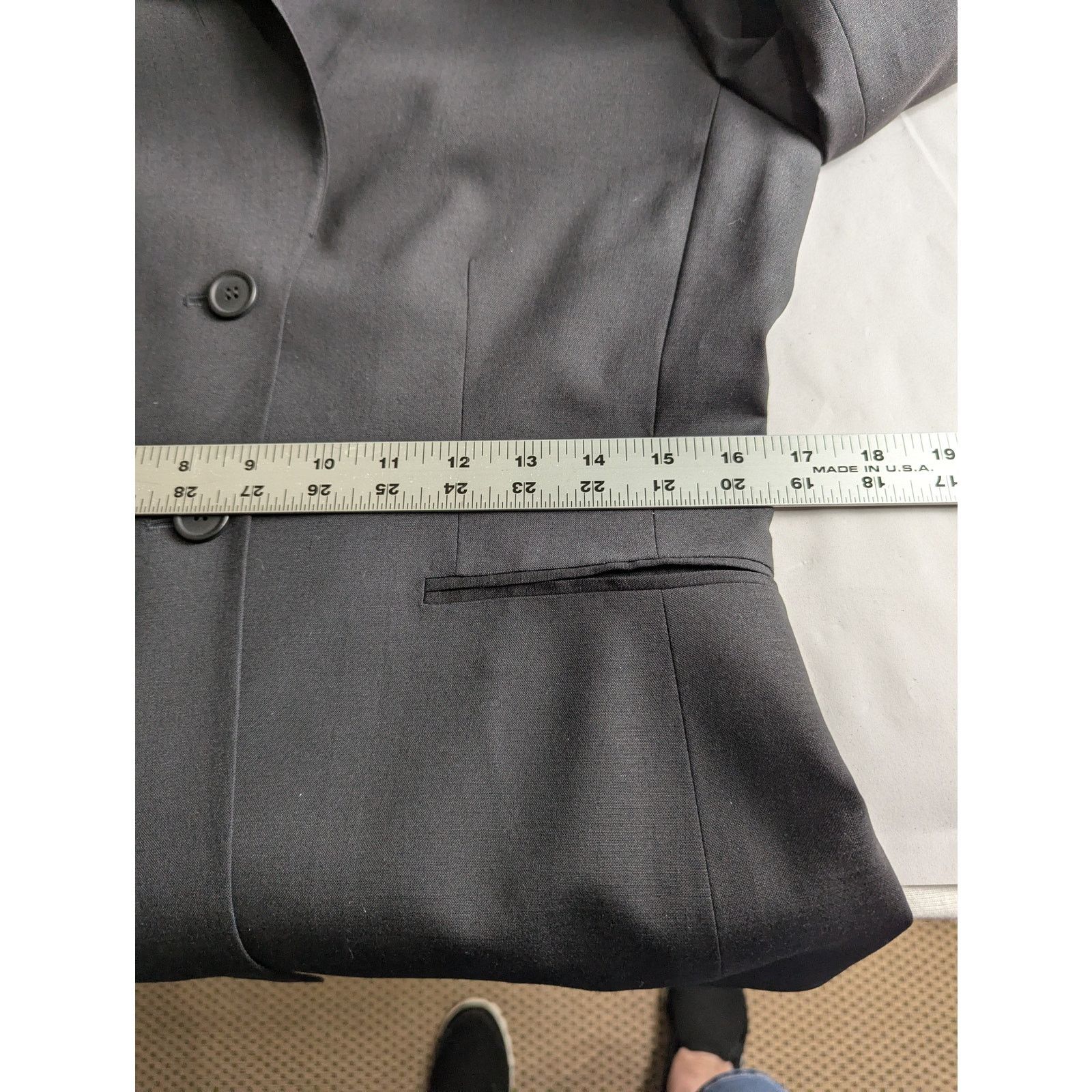 Other Antonio Melani Wmns Sz 8 Black Blazer Virgin wool EUC Size M / US 6-8 / IT 42-44 - 9 Thumbnail