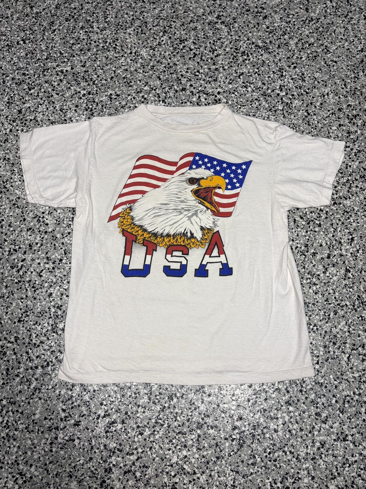 Hanes Vintage 1980s Screen Stars USA Bald Eagle T-Shirt Sz. M 0786 Size US M / EU 48-50 / 2 - 1 Thumbnail