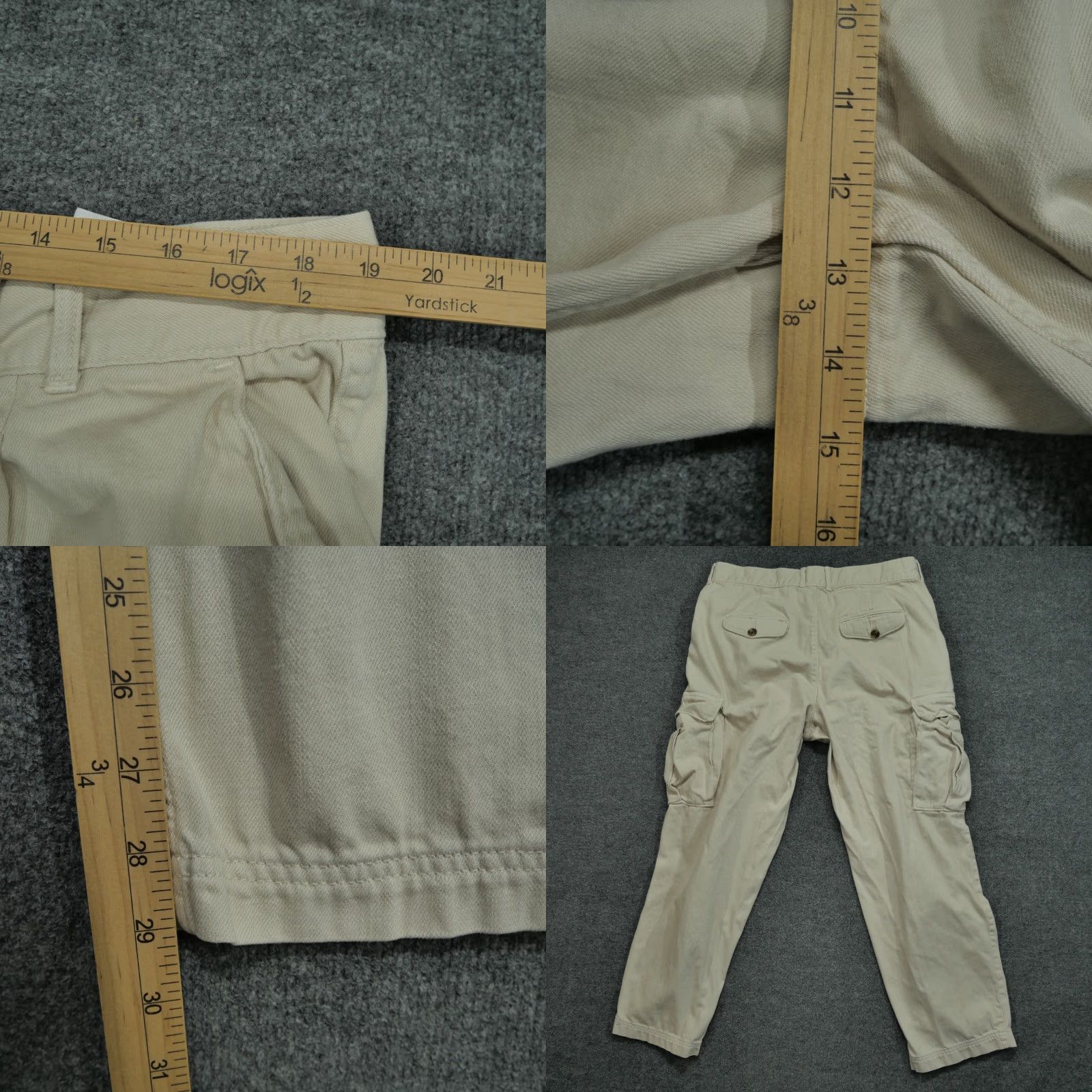 Banana Republic VINTAGE Banana Republic Pants Womens 34 18 Tan Cotton Cargo Baggy? Size 26" / US 2 / IT 38 - 8 Thumbnail
