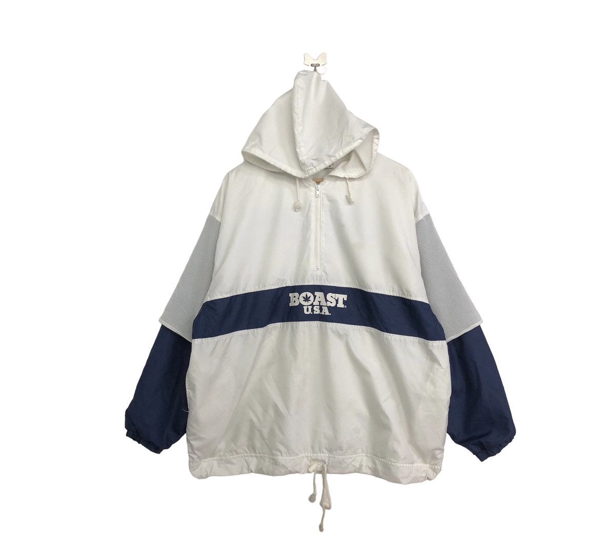 Japanese Brand Vintage Boast USA Half Zipper Windbreaker Jacket Size US M / EU 48-50 / 2 - 1 Thumbnail