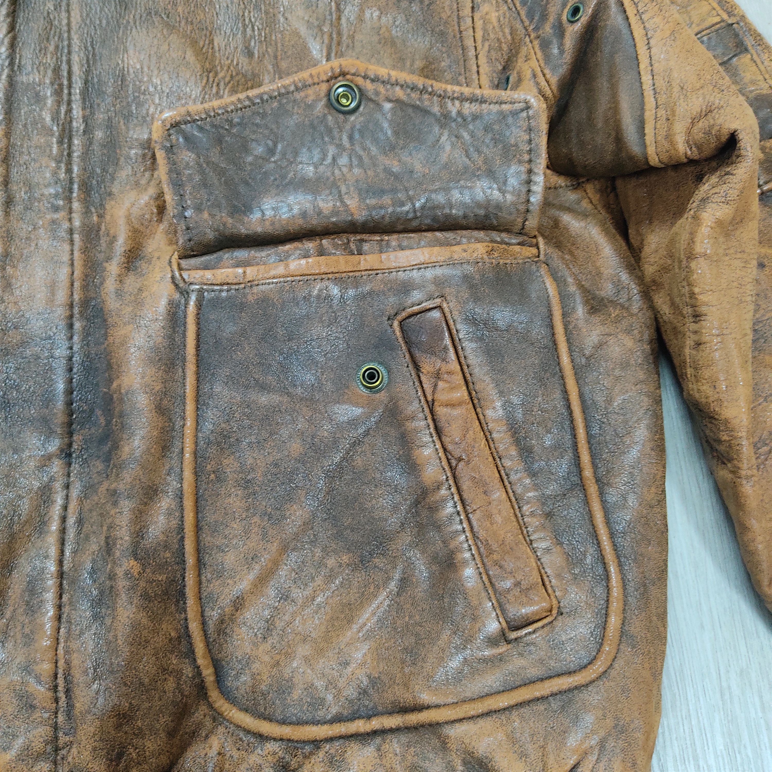 Genuine Leather G1 LOLDANTHONY Newspapers Lined Sheepskin Leather Jacket Size US L / EU 52-54 / 3 - 9 Thumbnail