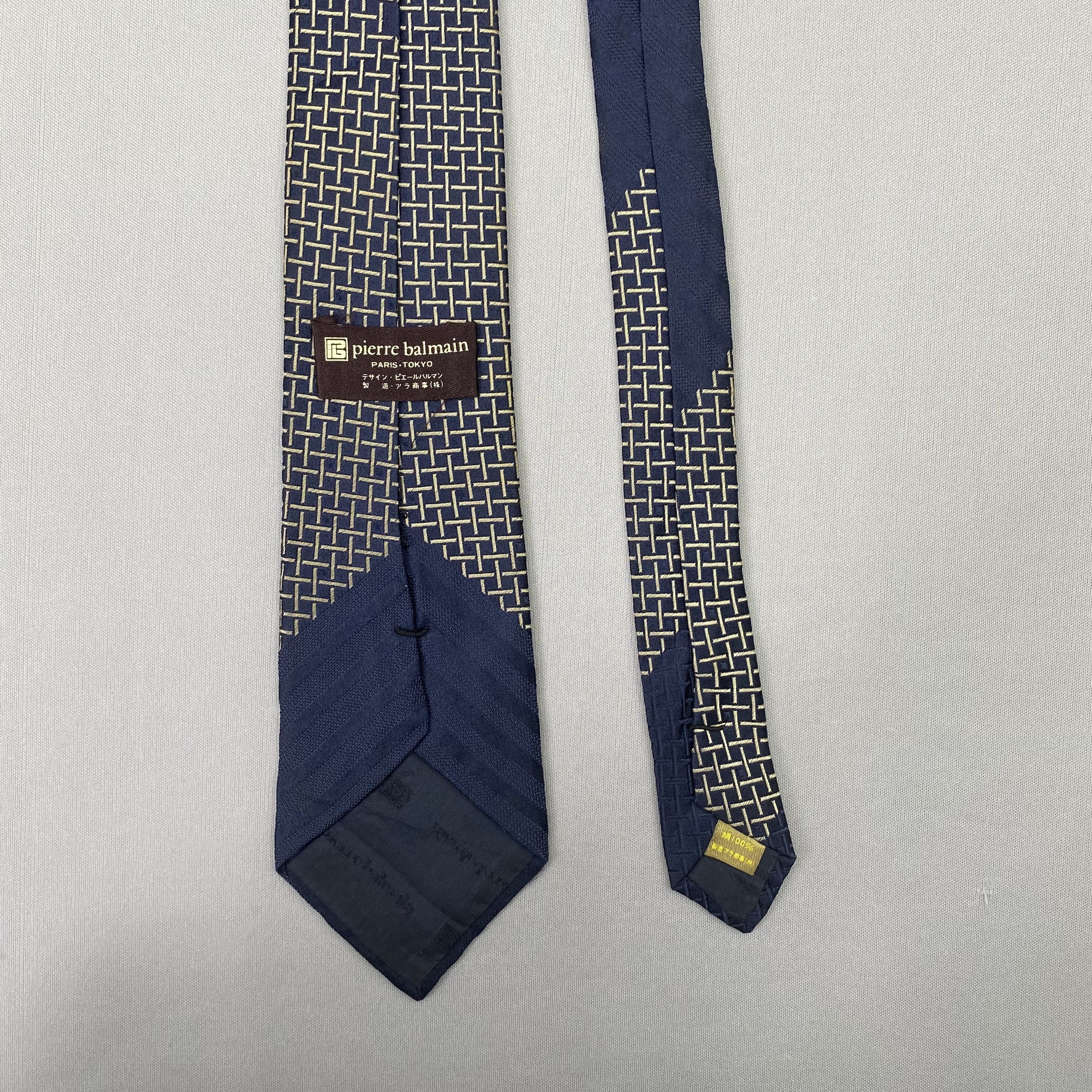 Japanese Brand Vintage Pierre Balmain SILK Necktie Cravate Pure Silk Size ONE SIZE - 6 Thumbnail